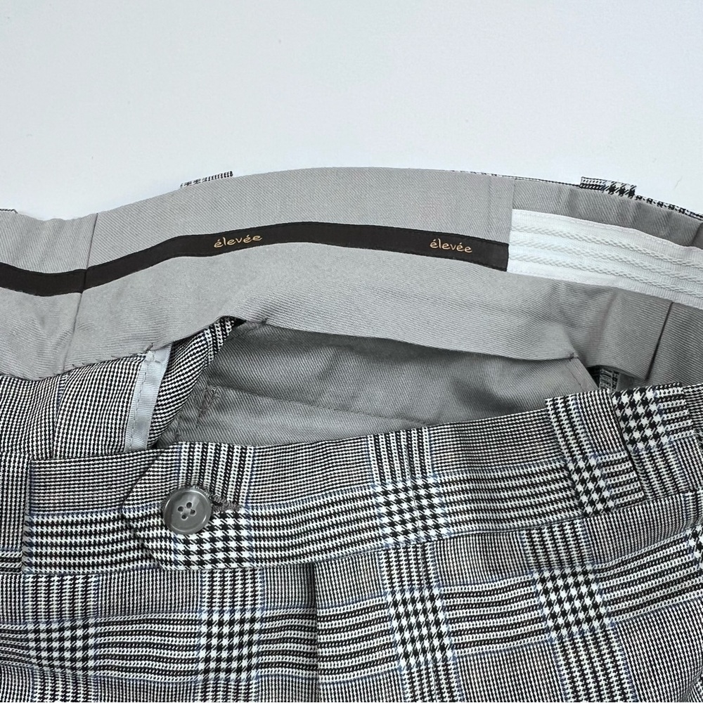 36 X 32 Elevee Custom Made & Tailored Mens Plaid … - image 7